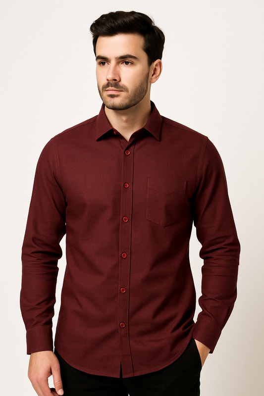 KEFLAA Premium Maroon Shirt – Full Sleeves